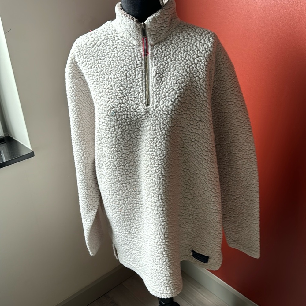 Light Weight fleece pullover with 8” zipper front